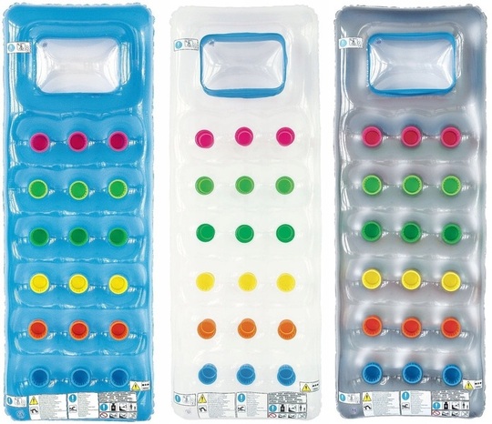 Materac dmuchany plażowy Sun club do pływania kolorowy 190 x 70 cm