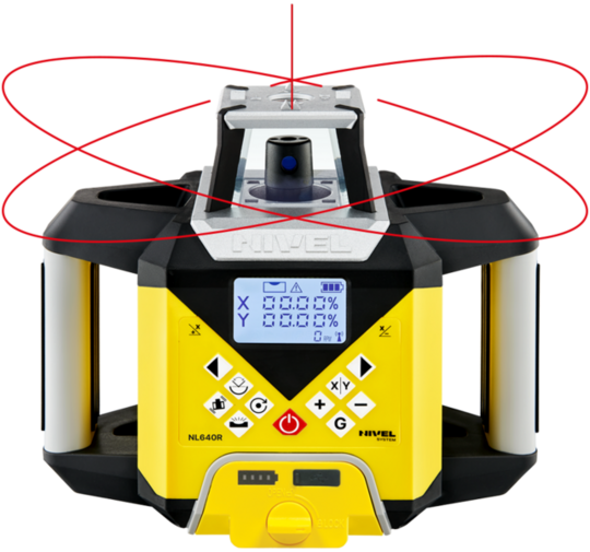 Niwelator laserowy Nivel System NL640R DIGITAL, wiązka czerwona, zasięg 600 m