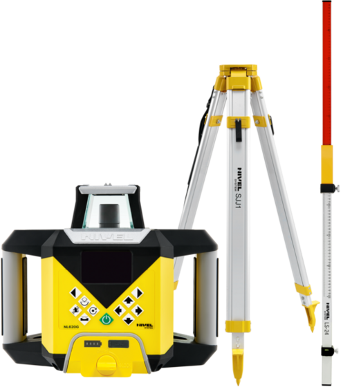 Niwelator laserowy Nivel System NL620G DIGITAL (+ statyw SJJ1, łata LS-24), wiązka zielona, zasięg 600 m