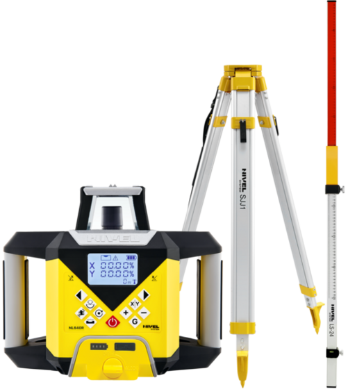 Niwelator laserowy Nivel System NL640R DIGITAL (+ statyw SJJ1, łata LS-24), wiązka czerwona, zasięg 600 m