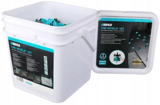 Reusable leveling system Bihui TSL250 (250 clips in a bucket) + sponge