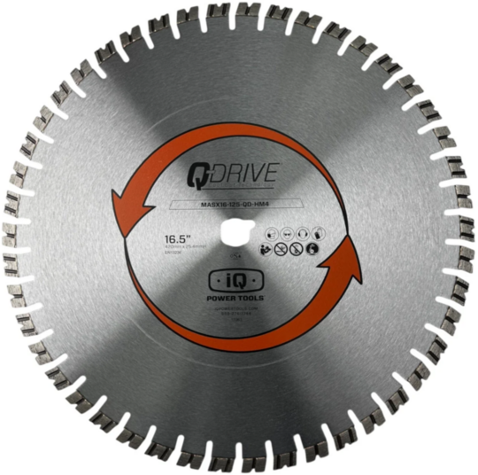 Tarcza diamentowa iQ Power Tools Q-Drive Masonry Extreme Hard Material Blade 420 mm do bardzo twardych materiałów, srebrna (HM4)