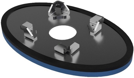 Elliptical suction plate Catchshift 200-65/50 for Mickey Mini grabs (65 x 50 cm, 200 kg capacity)