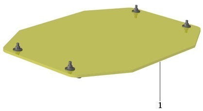 Polyurethane plate with mounting Swepac for FB155 (450 mm)