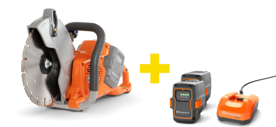 Battery power cutter Husqvarna K540i (2x BLiX B200X battery + C500X charger)