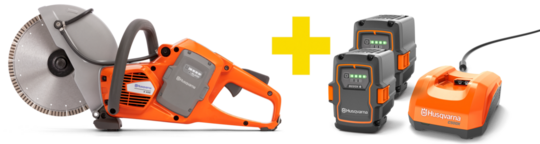 Battery power cutter Husqvarna K535 (2x battery BliX B220X + charger C500X)