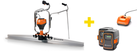 Vibrating screed (screed) Husqvarna BV 30i (2.4 m beam, 2x battery, charger)