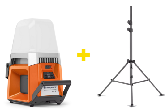 LED area light Husqvarna WL 8i (+ Tripod, Diffuser)