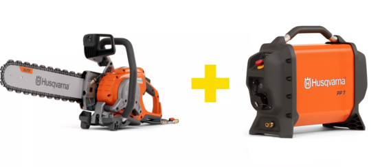 Ręczna przecinarka elektryczna Husqvarna K 7000 Chain, głębokość cięcia 550 mm + agregat PP 7