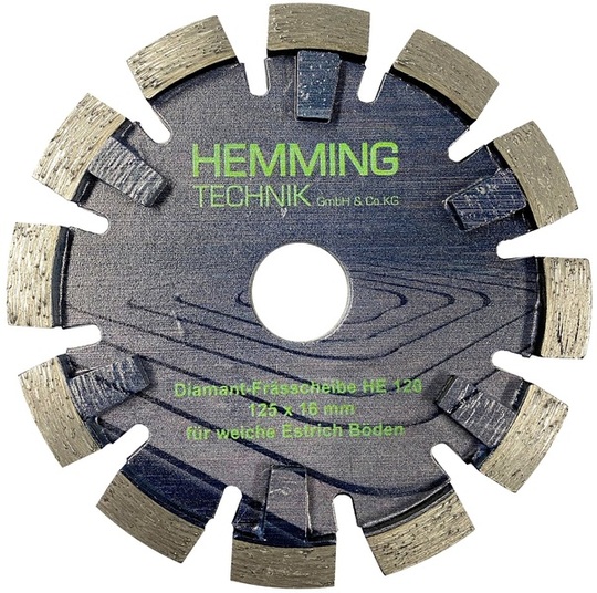 Tarcza diamentowa frez Hemming Technik HE-120 ⌀125x16mm (do jastrychów miękkich/anhydrytowych)