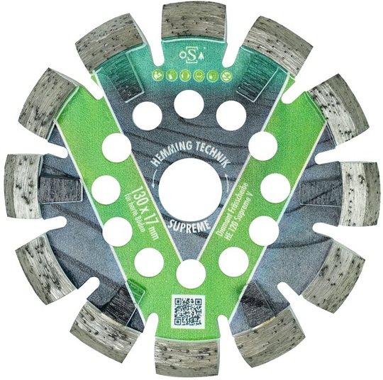 Tarcza diamentowa frez Hemming Technik HE-120 Supreme-V ⌀130x17mm (do betonu i jastrychu zespolonego)