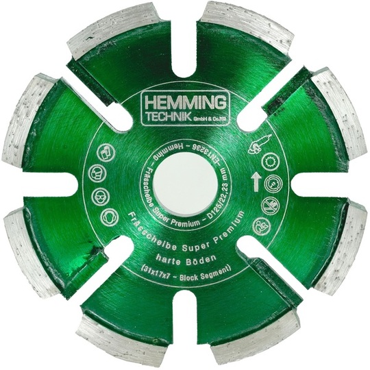 Tarcza diamentowa frez Hemming Technik HE-120 Super Premium ⌀125x17mm (do podłoży bardzo twardych) 