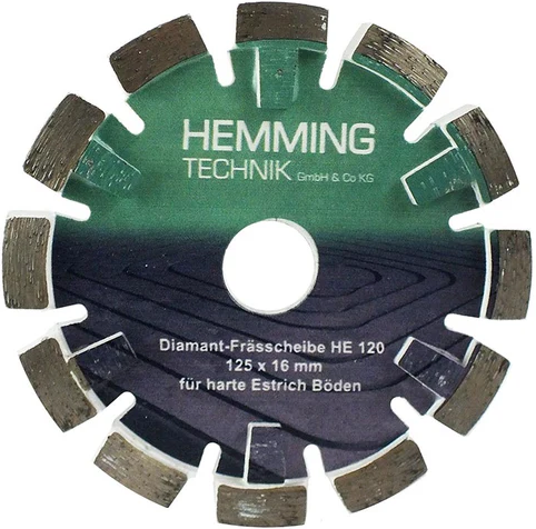 Tarcza diamentowa frez Hemming Technik HE-120 ⌀125x16mm (do jastrychów twardych/cementowych)