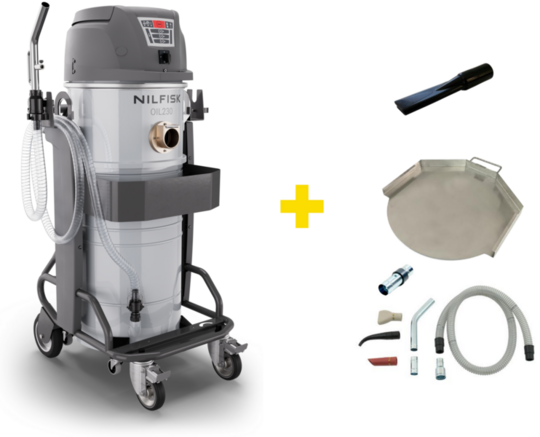Odkurzacz przemysłowy specjalny Nilfisk OIL230 E CB5014 do oleju i wiórów metalowych