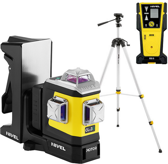 Motorized 3D line laser Nivel System CLx3G MOTOR (+ + tripod SJJ-M1 EX, laser sensor CLS-5) with green beam