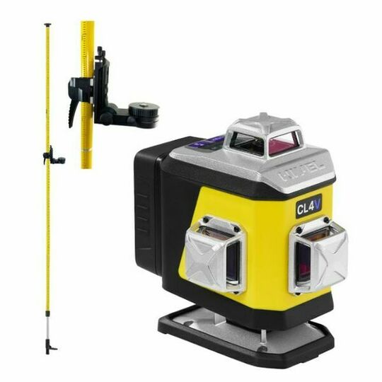 Multilaser krzyżowy Nivel System CL4V LCD (+ tyczka LP-36), wiązka fioletowa