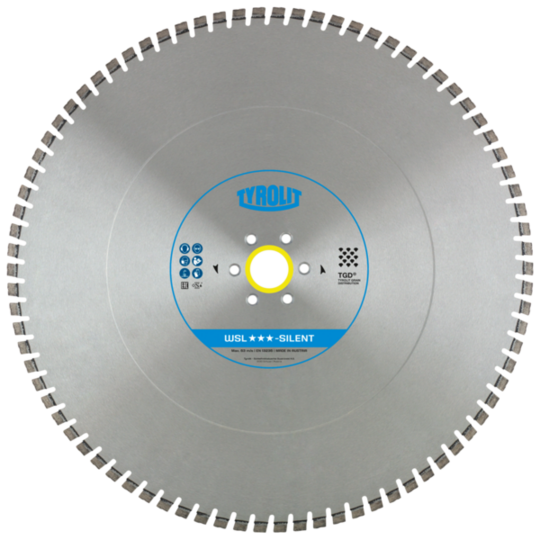 Tarcza diamentowa Tyrolit Premium WSL Silent 600 mm do betonu (szerokość 4,4 mm)