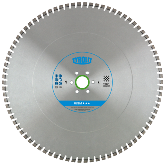 Tarcza diamentowa Tyrolit Premium WSM 650 mm do betonu (szerokość 4,4 mm)