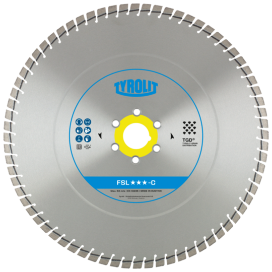 Tarcza diamentowa Tyrolit Premium FSL-C 350 mm do betonu (szerokość 3,2 mm)