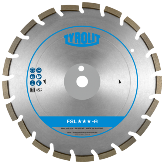 Tarcza diamentowa Tyrolit Premium FSL-A 450 mm do asfaltu (szerokość 3,6 mm)