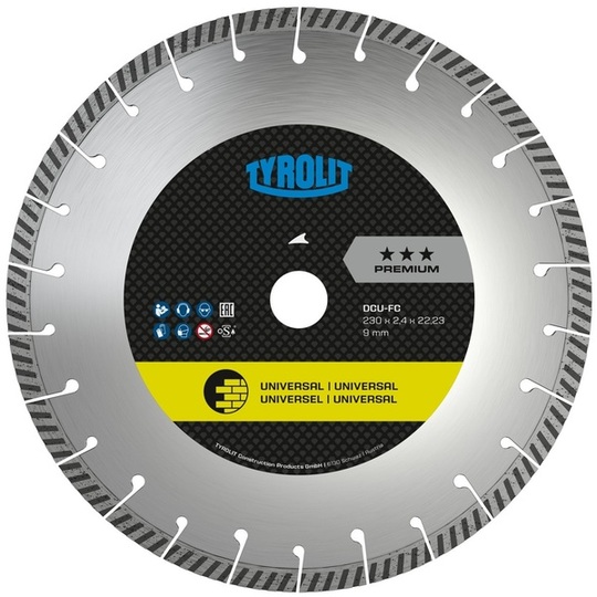 Tarcza diamentowa Tyrolit Premium DCU-FC 4in1 125 mm do betonu, cegły, stali i kamienia naturalnego (szerokość 2 mm)