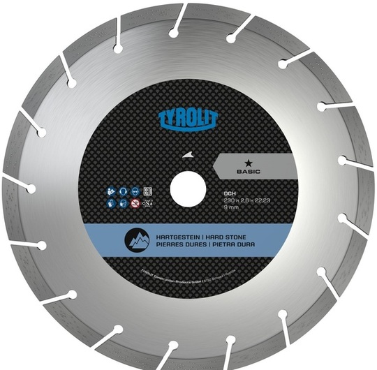 Tarcza diamentowa Tyrolit Basic DCH 125 mm do betonu, porfiry, kamienia, granitu i wapienia (szerokość 2 mm, otwór montażowy 22,23 mm)
