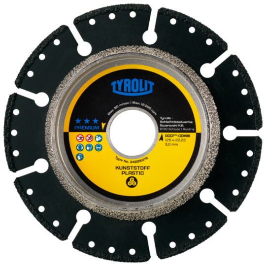 Diamond blade Tyrolit Premium DCCI Combi 125 x 3 mm