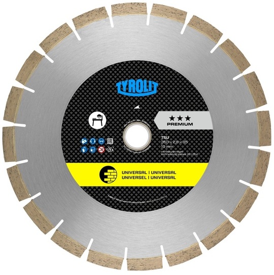 Tarcza diamentowa Tyrolit Premium TSU 650 mm do betonu, cegły, materiałów ściernych (szerokość 3,9 mm, otwór montażowy 60/55 mm)