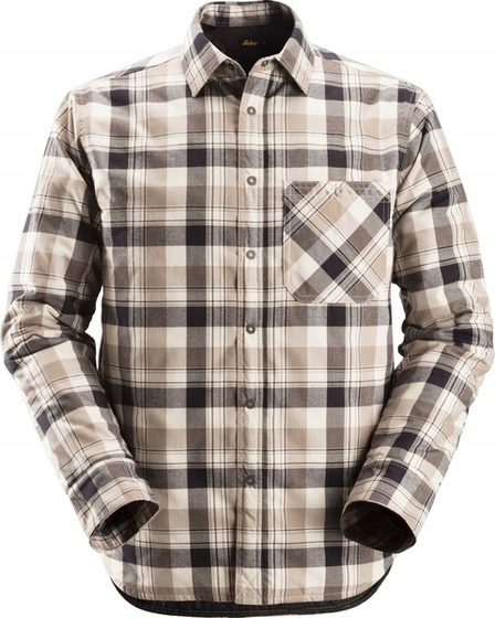 Men’s flannel shirt Snickers RuffWork insulated - Black-khaki