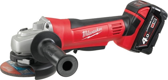 Szlifierka kątowa Milwaukee HD18 AG-115-402C (+ 2x akumulator 4 Ah + ładowarka + walizka)