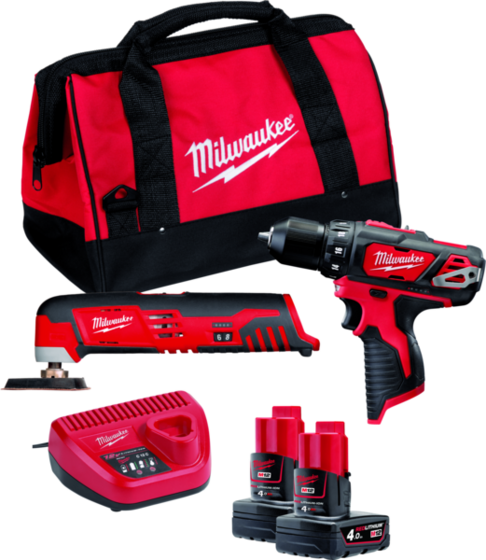 Combo kit Milwaukee M12 BPP2D-402B Powerpack