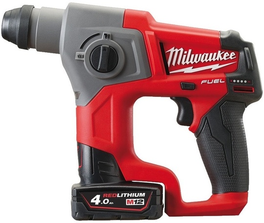 Młotowiertarka SDS-PLUS Milwaukee Fuel M12 CH-402X (+ 2x akumulator 4 Ah + ładowarka + walizka)