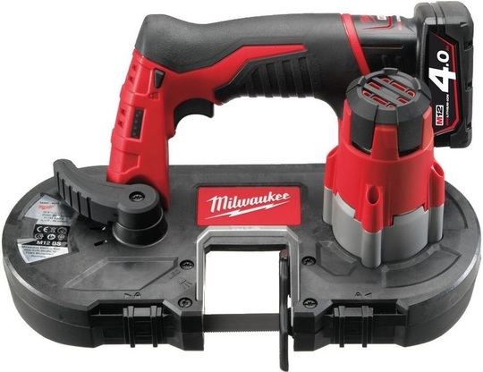 Pilarka taśmowa Milwaukee M12 BS-402C (+ 2x akumulator 4 Ah + ładowarka + walizka)