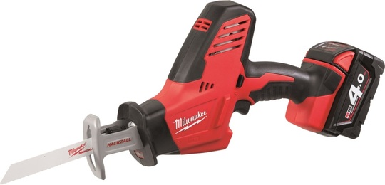 Piła szablasta Milwaukee C18 HZ-402B (+ 2x akumulator 4 Ah + ładowarka + torba)