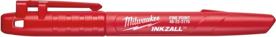 Czerwony marker Milwaukee Inkzall