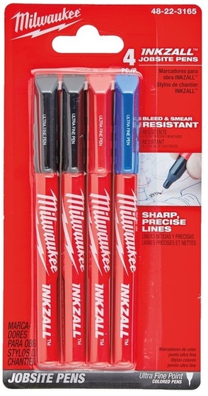 Colorful, washable markers Milwaukee Inkzall (4 pcs.)