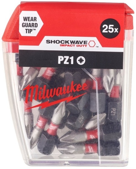 Zestaw bitów Milwaukee Shockwave CD Tic Tac PZ1 (25 sztuk)