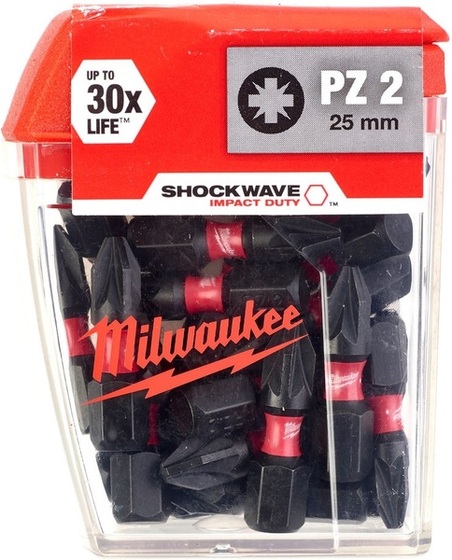Zestaw bitów Milwaukee Shockwave CD PZ2 (25 sztuk)