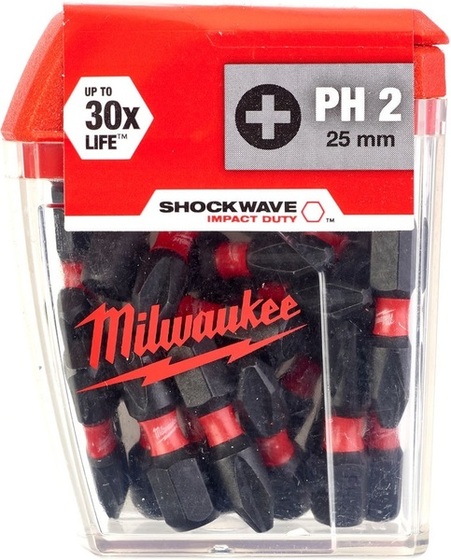 Zestaw bitów Milwaukee Shockwave CD TX20 25mm (25 sztuk)