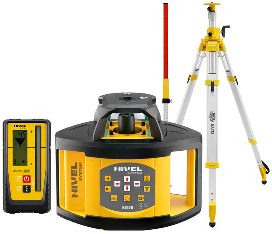 Laser level Nivel System NL520 DIGITAL (+ cranked tripod + laser stave)