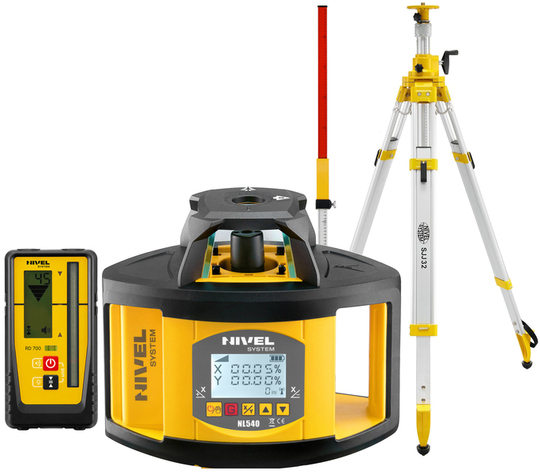 Laser level Nivel System NL540 DIGITAL (+ cranked tripod + laser stave)