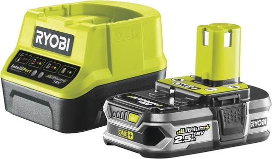 Battery 2.5 Ah and charger Ryobi RC18120-125