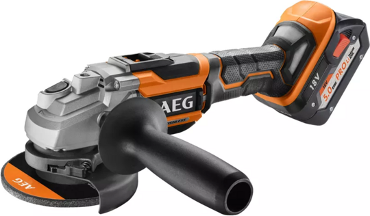 Bezszczotkowa szlifierka kątowa AEG PowerTools BEWS18-125BL-502C (+ 2x akumulator 5 Ah + ładowarka + walizka)