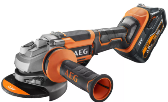 Szlifierka kątowa AEG PowerTools BEWS18-115BLPX-602C (+ 2x akumulator 6 Ah + ładowarka + walizka)
