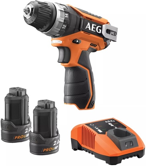 Wiertarko-wkrętarka AEG PowerTools BS 12C2 LI-202B (+ 2x akumulator 2 Ah + ładowarka + torba)