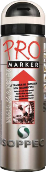 White spray paint Soppec Pro Marker 