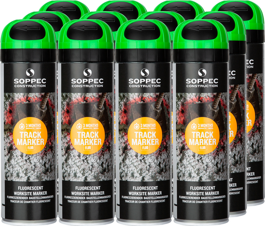 Green spray paint Soppec TRACK MARKER (12 pcs.)