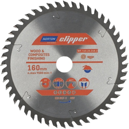 Tarcza tnąca do drewna Norton Clipper TCT Wood Ripping 255 mm