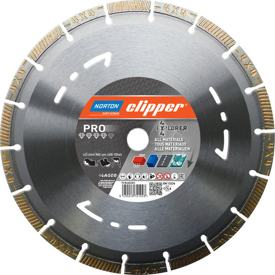 Diamond blade Norton Clipper Pro 4x4 Explorer 350 mm (25.4 mm)