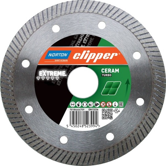 Diamond blade Norton Clipper Extreme Ceramic Turbo 125 mm